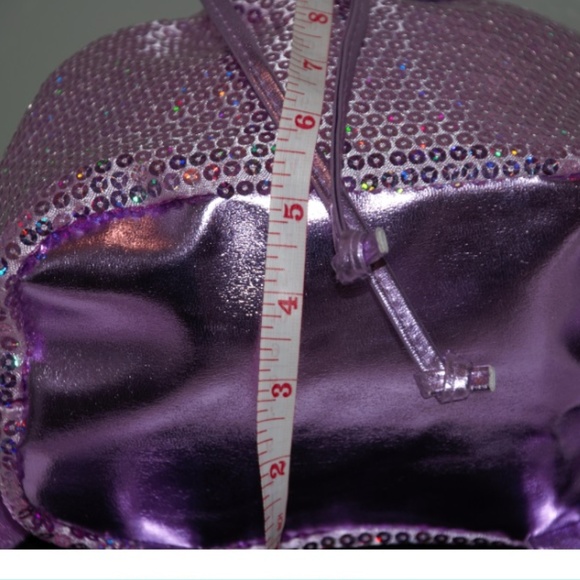 SOLD-Sequence Purple Mini kids back pack purse - Picture 6 of 8